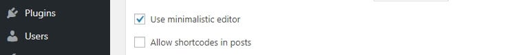 Editor shortcode