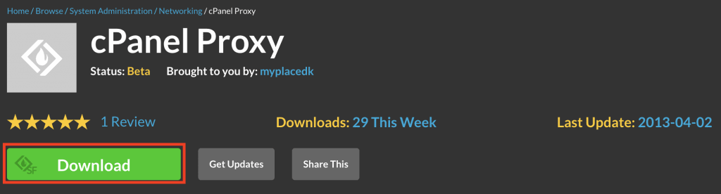download cpanel proxy tool 