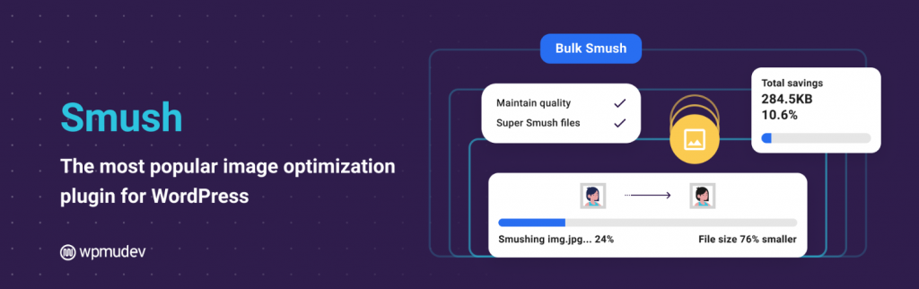 Smush's WordPress plugin banner
