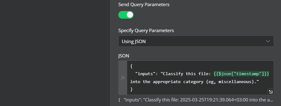 Adding JSON script to configure HTTP Request