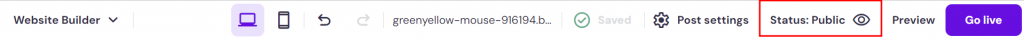 Hostinger bouwer status